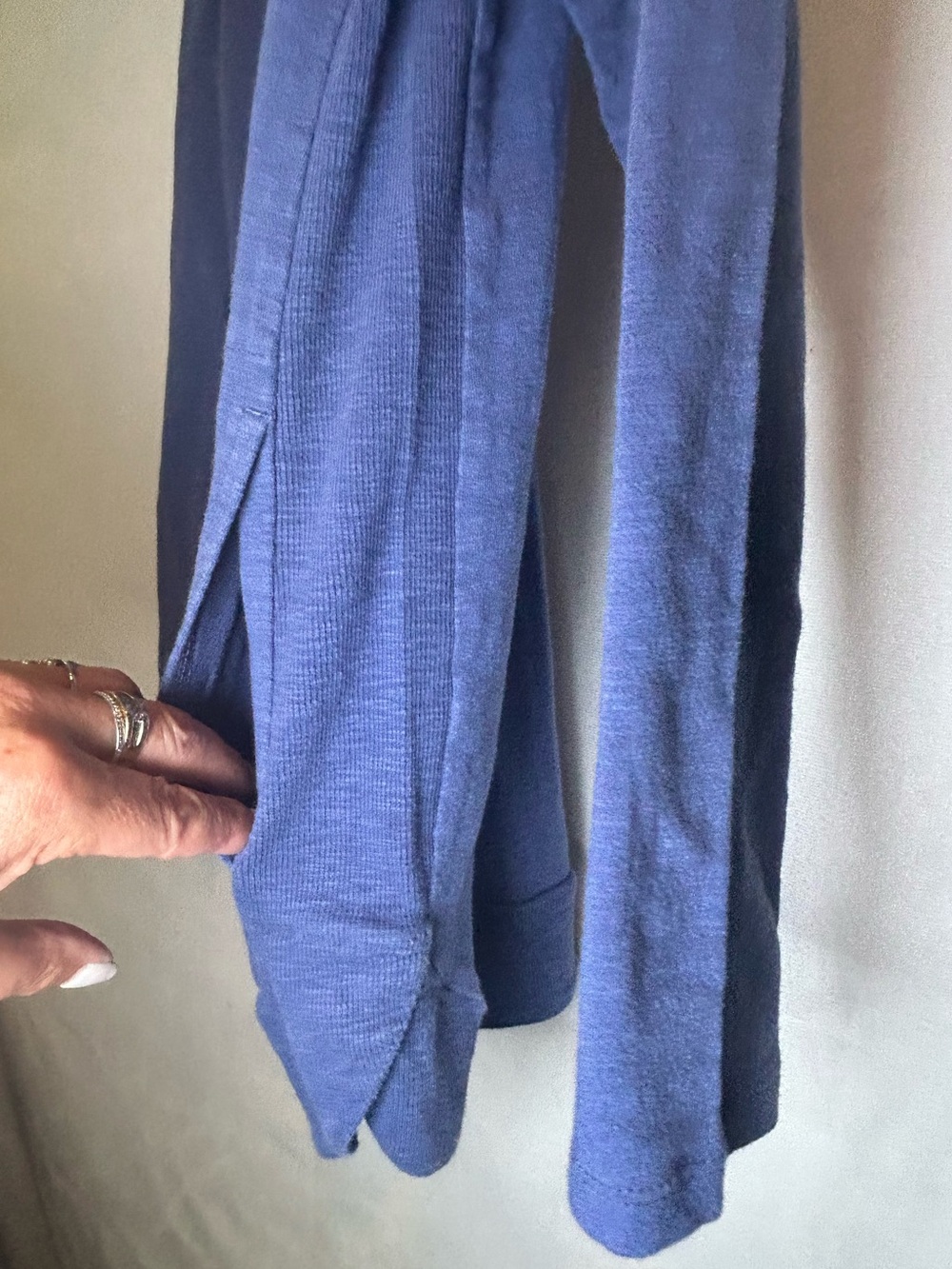 J. Jill Blue Cotton Long Sleeve V-Neck Tunic Top. Size S - Picture 8 of 13